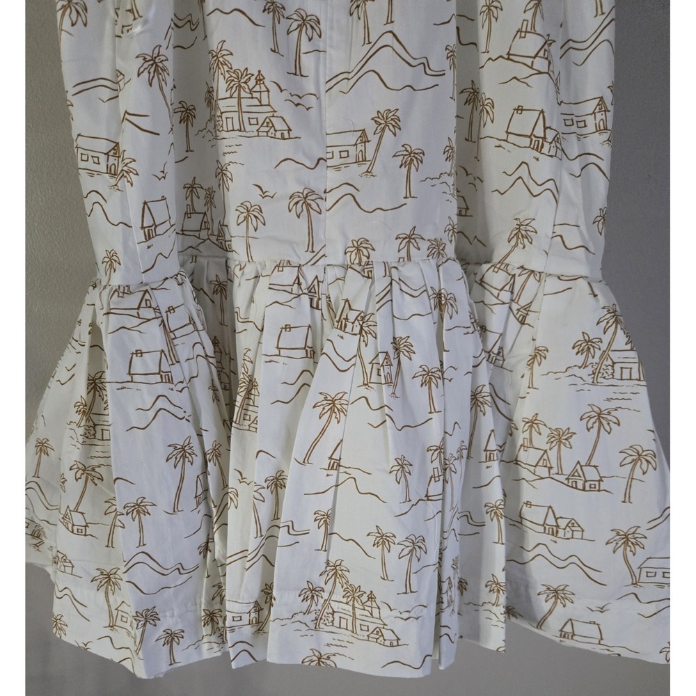 Line & Dot Tropical Palm Village Print Mini Dress Womens Size M New with Tags - Picture 4 of 6